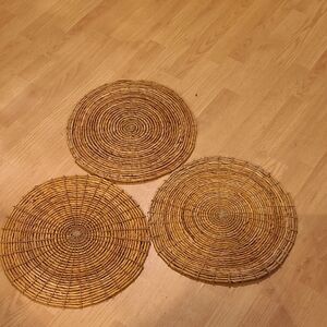 Pier 1 Set of Three Woven Rattan Placemats